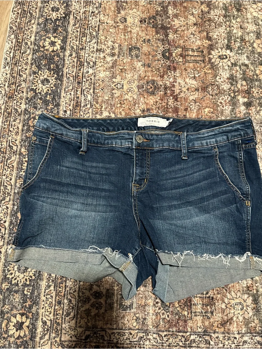 Denim Cutoff Women’s Shorts - Dark Blue Torrid Jean denim shorts sz 18 1X